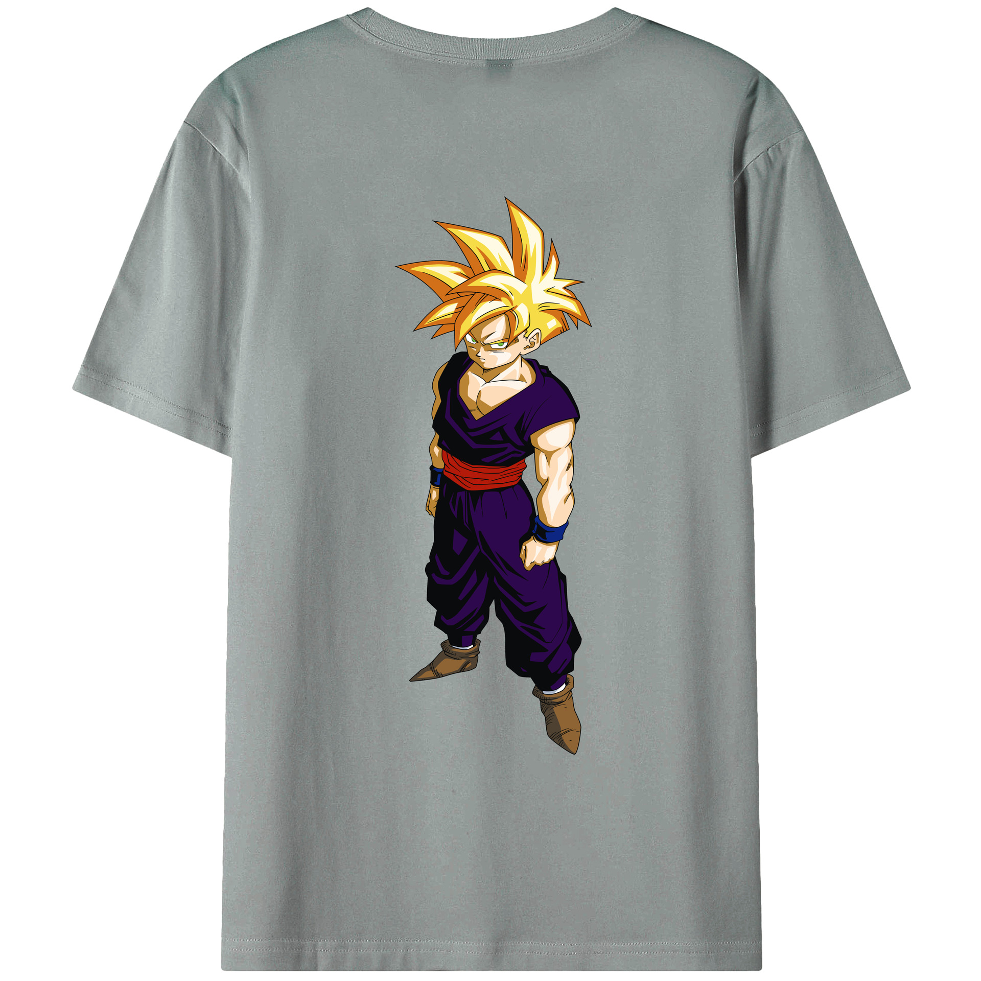 （画像用） ドラゴンボール ベジット DRAGON BALL Vegetto 綿100％ メンズ半袖Tシャツ（バックプリント） 通気性